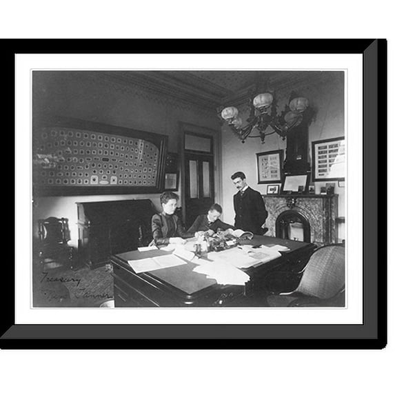 Historic Framed Print, Treasury Dept. employees - Miss Tanner, 17-7/8" x 21-7/8"