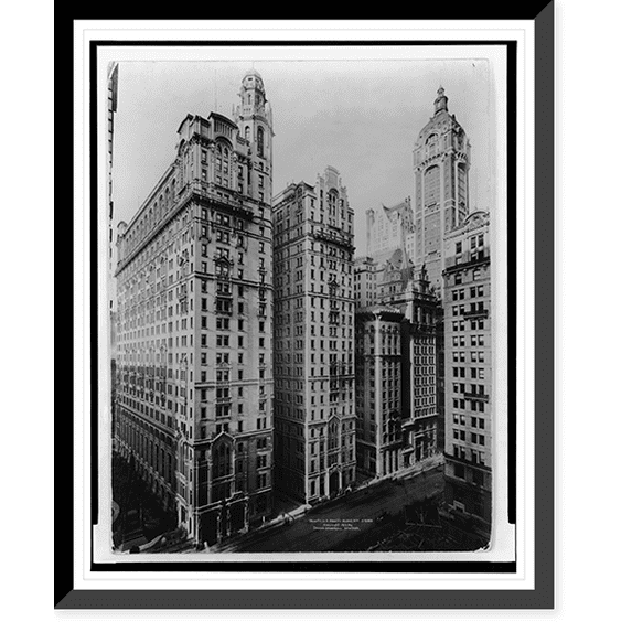 Historic Framed Print, Trinity, U.S. Realty Bldgs., etc., 17-7/8" x 21-7/8"