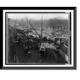 thumbnail image 1 of Historic Framed Print, [Trolley cars near Boston Commons, Boston, Massachusetts], 17-7/8" x 21-7/8", 1 of 9
