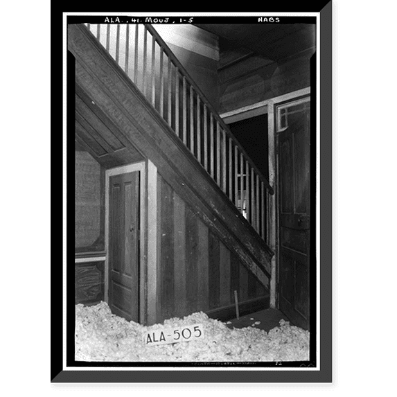 Historic Framed Print, Tucker-Fincher House, U.S. Route 431, Mount Jefferson, Lee County, AL - 4, 17-7/8" x 21-7/8"