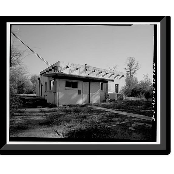 Historic Framed Print, Tucson Plant Materials Center, Superintendent's Cottage, 3241 North Romero Road, Tucson, Pima County, AZ - 5, 17-7/8" x 21-7/8"