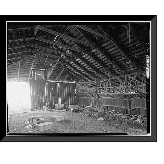 Historic Framed Print, Twin Oaks Dairy, Northwest of Metcalfe Road, off State Route 101 (M, Coyote vicinity, Santa Clara County, CA - 22, 17-7/8" x 21-7/8"