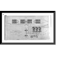 thumbnail image 1 of Historic Framed Print, U.S. Gen'l Post Office Building, plan of heating and ventilating apparatus, 17-7/8" x 21-7/8", 1 of 9
