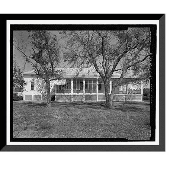Historic Framed Print, U.S. Naval Air Station, Captain's Quarters, Q-8 North Avenue, Pensacola, Escambia County, FL - 6, 17-7/8" x 21-7/8"