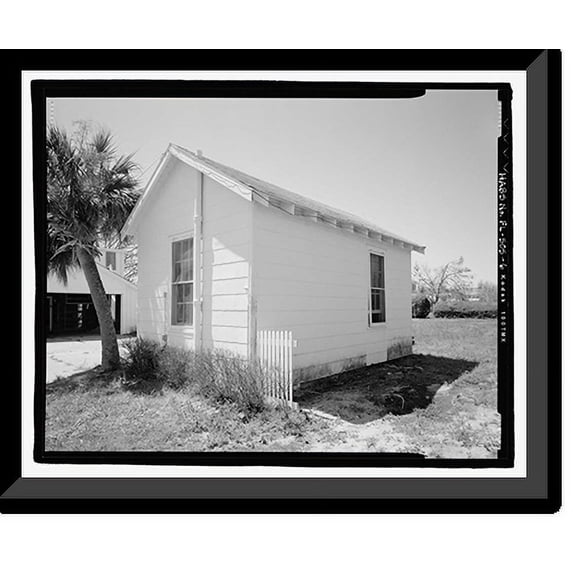 Historic Framed Print, U.S. Naval Air Station, Servant's Quarters Q-3G, Q-3 North Avenue, Pensacola, Escambia County, FL - 6, 17-7/8" x 21-7/8"