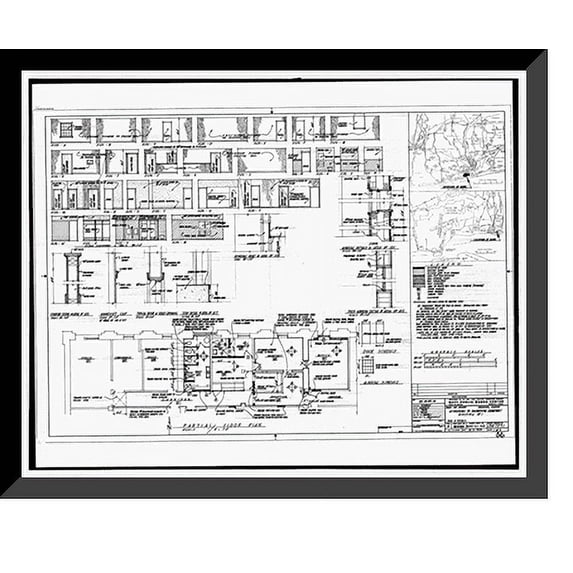 Historic Framed Print, U.S. Naval Air Station, Ship Carpenter's Workshop, 368 South Avenue, Pensacola, Escambia County, FL - 26, 17-7/8" x 21-7/8"