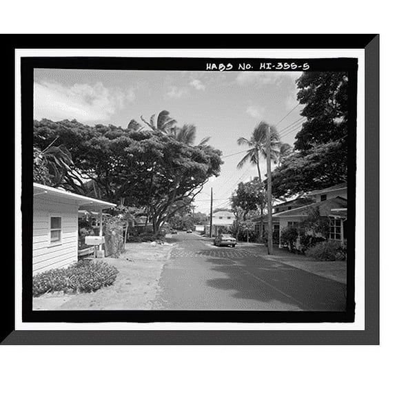 Historic Framed Print, U.S. Naval Base, Pearl Harbor, Naval Housing Area Makalapa, Northeast of Kamehameha Highway & Radford Drive intersection, Pearl City, Honolulu County, HI - 5, 17-7/8" x 21-7/8"
