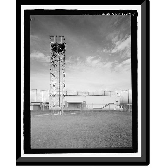 Historic Framed Print, U.S. Naval Base, Pearl Harbor, Naval Radio Station, Operations Building, Wahiawa, Honolulu County, HI - 4, 17-7/8" x 21-7/8"