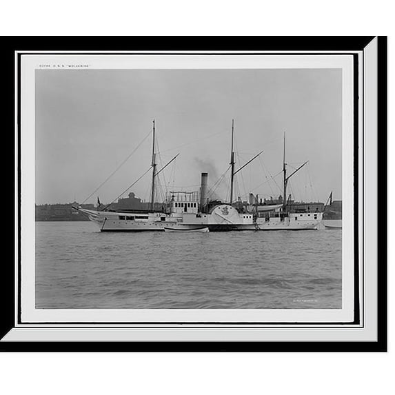 Historic Framed Print, U.S.S. Wolverine, 17-7/8" x 21-7/8"