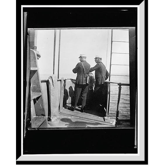 Historic Framed Print, U.S.S. Yankee lieutenants Duncan and Andrews, 17-7/8" x 21-7/8"