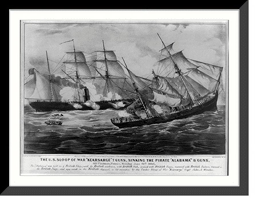 Historic Framed Print, The U.S. sloop of war Kearsarge