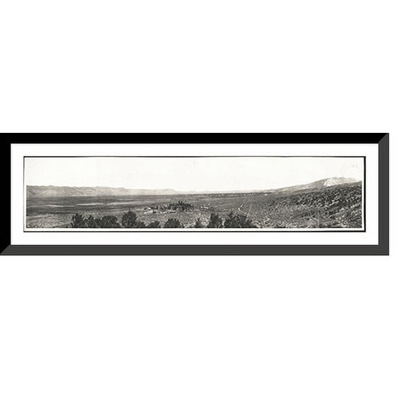 Historic Framed Print, UT Nephi Valley 1910 PHOTO, 36-3/8" x 8-3/8"