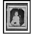 thumbnail image 1 of Historic Framed Print, [Unidentified girl, three-quarter length portrait, facing front, seated in chair, holding a daguerreotype case(?)], 17-7/8" x 21-7/8", 1 of 9