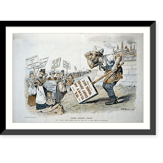 Historic Framed Print, Union against union, 17-7/8" x 21-7/8"