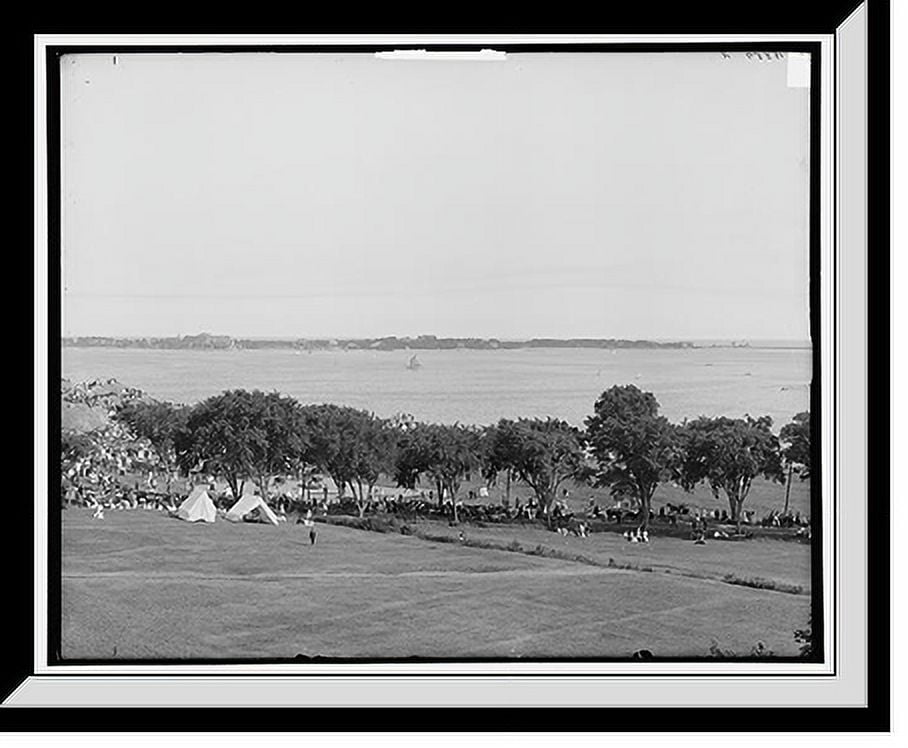 Historic Framed Print, Unveiling tablet commemorating first settlement ...