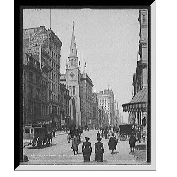 Historic Framed Print, Up Fifth Avenue from 28th Street, New York, N.Y., 17-7/8" x 21-7/8"