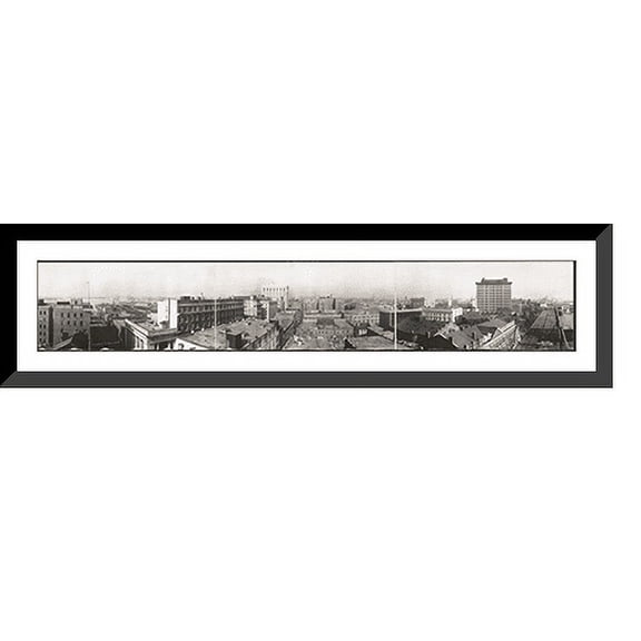 Historic Framed Print, VA Norfolk 1913 Panoramic view PHOTO, 36-3/8" x 8-3/8"