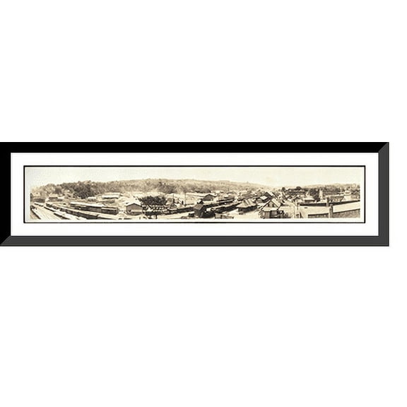 Historic Framed Print, VT Burnham's Meadow, Barre 1917 PHOTO, 36-3/8" x 8-3/8"