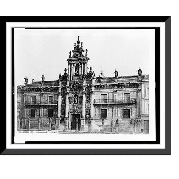 Historic Framed Print, Valladolid. La universidad.J. Laurent. Madrid., 17-7/8" x 21-7/8"