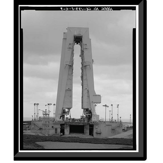 Historic Framed Print, Vandenberg Air Force Base, Space Launch Complex 3, Launch Pad 3 West, Napa & Alden Roads, Lompoc, Santa Barbara County, CA - 9, 17-7/8" x 21-7/8"