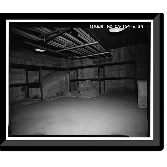 Historic Framed Print, Variable Angle Launcher Complex, Variable Angle Launcher, CA State Highway 39 at Morris Reservior, Azusa vicinity, Los Angeles County, CA - 39, 17-7/8" x 21-7/8"