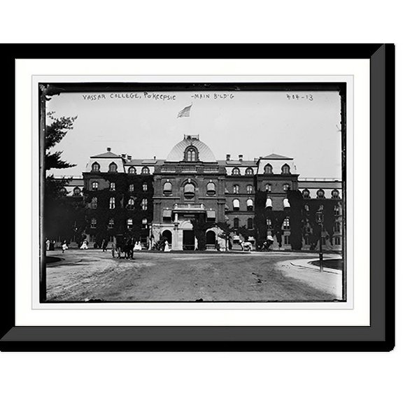 Historic Framed Print, Vassar College, Pokeepsie i.e. Poughkeepsie - Main B'ld'g, 17-7/8" x 21-7/8"