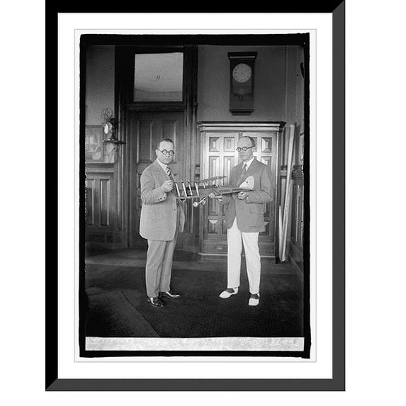 Historic Framed Print, W.I. Glover, 3rd Asst. P.M.G. & Paul Henderson, 2nd Asst. P.M.G., 6/1/25 - 2, 17-7/8" x 21-7/8"