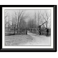 thumbnail image 1 of Historic Framed Print, [W. Va. - Charleston vicinity - views of Harewood, the estate of Samuel Washington: Gate of Harewood" Man operating rope pulley]", 17-7/8" x 21-7/8", 1 of 9