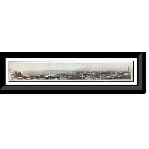 Historic Framed Print, WA 1912 Birdseye view of Everett PHOTO, 36-3/8" x 8-3/8"
