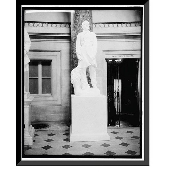 Historic Framed Print, WALLACE, LEW. STATUE, 17-7/8" x 21-7/8"