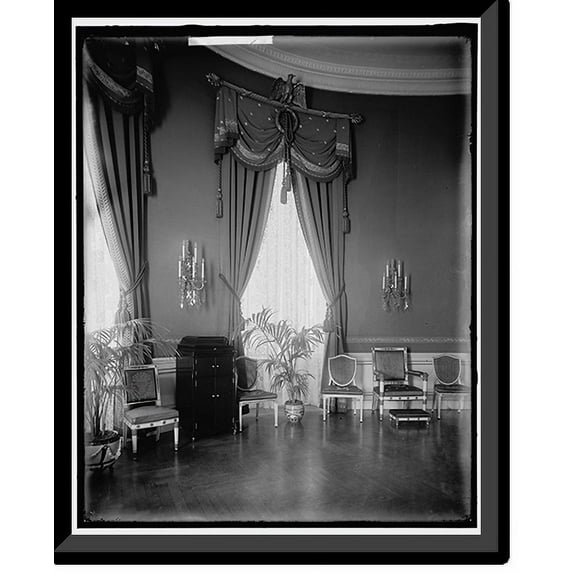 Historic Framed Print, WHITE HOUSE. BLUE ROOM - 3, 17-7/8" x 21-7/8"