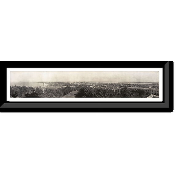 Historic Framed Print, WI 1911d Panoramic view of Madison PHOTO, 36-3/8" x 8-3/8"