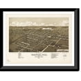 thumbnail image 1 of Historic Framed Print, WI Waupun 1885 MAP, 17-7/8" x 21-7/8", 1 of 9