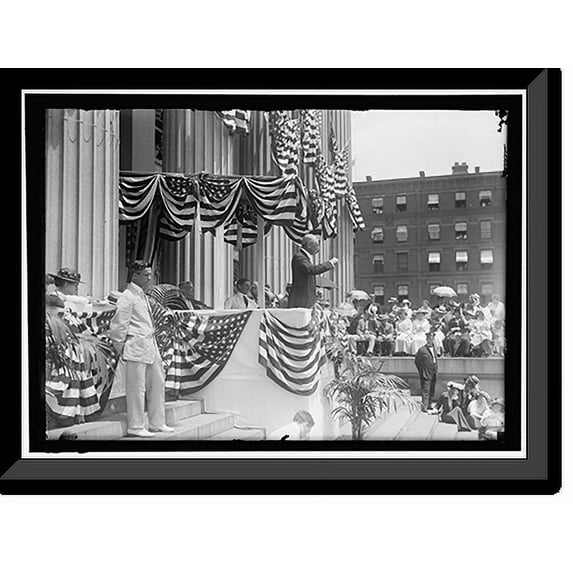 Historic Framed Print, WILSON, WOODROW. SPEAKING, 17-7/8" x 21-7/8"