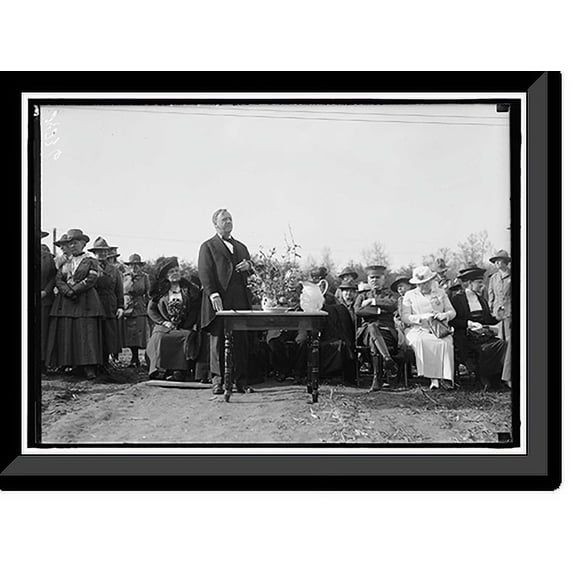 Historic Framed Print, WOMAN'S NATIONAL SERVICE SCHOOL UNDER WOMAN'S SECTION, NAVY LEAGUE. SEC. DANIELS SPEAKING. SEATED: MRS. DANIELS; GEN. BARNETT; MRS. GUERNSEY, 17-7/8" x 21-7/8"