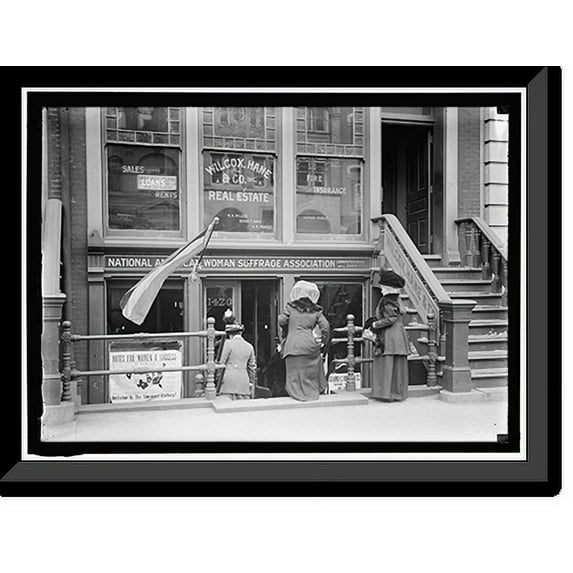 Historic Framed Print, WOMAN SUFFRAGE. HEADQUARTERS, NATIONAL AMERICAN WOMAN SUFFRAGE ASSOCIATION, 17-7/8" x 21-7/8"