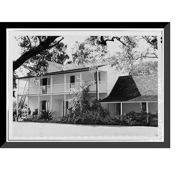 Historic Framed Print, Waioli Mission House, Kauai Belt Highway, Hanalei, Kauai County, HI - 2, 17-7/8" x 21-7/8"