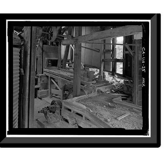 Historic Framed Print, Wall Street Gold Mill, Twentynine Palms vicinity, San Bernardino County, CA - 25, 17-7/8" x 21-7/8"