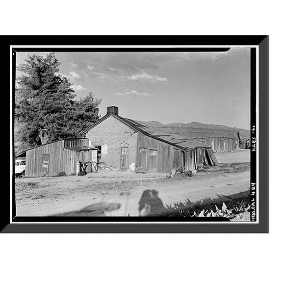 Historic Framed Print, Warner Ranch, Ranch House, San Felipe Road (State Highway S2), Warner Springs vicinity, San Diego County, CA - 3, 17-7/8" x 21-7/8"