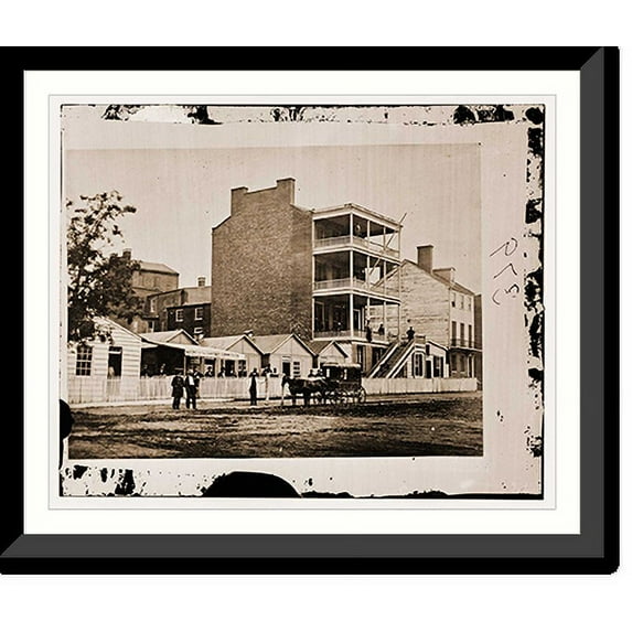 Historic Framed Print, Washington District of Columbia. Home of the Sanitary Commission, 17-7/8" x 21-7/8"