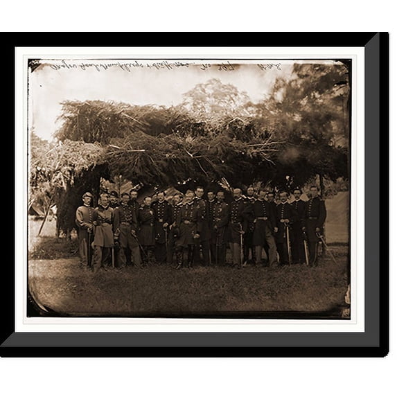 Historic Framed Print, Washington District of Columbia (vicinity). Gen. Andrew A. Humphreys and staff - 2, 17-7/8" x 21-7/8"