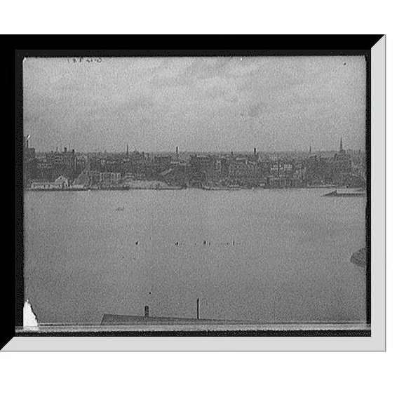 Historic Framed Print, [Water front, Toledo, Ohio], 17-7/8" x 21-7/8"