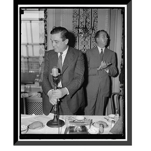 Historic Framed Print, Wendell Wilkie delivers off-the-record talk before National Press Club. Washington, D.C., June 12., 17-7/8" x 21-7/8"