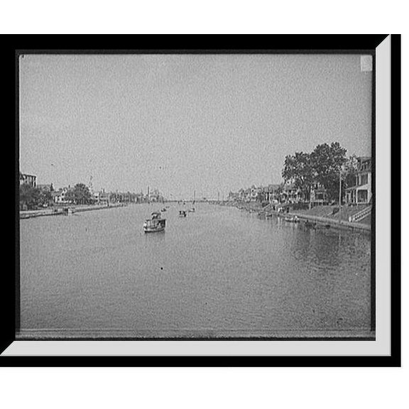 Historic Framed Print, [Wesley Lake, Ocean Grove, N.J.], 17-7/8" x 21-7/8"