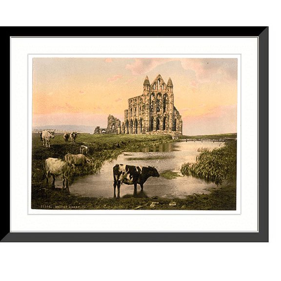 Historic Framed Print, Whitby the abbey III. Yorkshire England, 17-7/8" x 21-7/8"