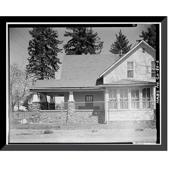 Historic Framed Print, William Graves House, 5250 Marshall Street, Arvada, Jefferson County, CO - 2, 17-7/8" x 21-7/8"