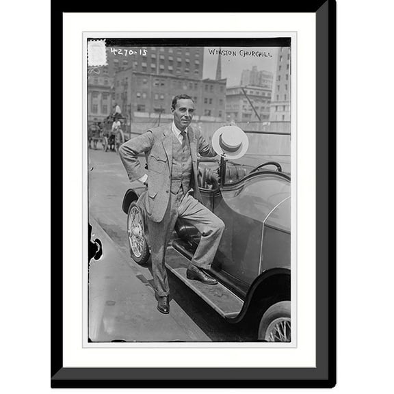 Historic Framed Print, Winston Churchill - 2, 17-7/8" x 21-7/8"