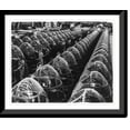 thumbnail image 1 of Historic Framed Print, Women aircraft workers finishing transparent bomber noses for fighter and reconnaissance planes at Douglas Aircraft Co. plant in Long Beach, Calif., 17-7/8" x 21-7/8", 1 of 9