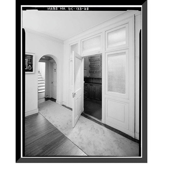 Historic Framed Print, Woodrow Wilson House, 2340 South S Street, Northwest, Washington, District of Columbia, DC - 28, 17-7/8" x 21-7/8"