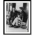 thumbnail image 1 of Historic Framed Print, [Woodrow Wilson, full, seated, talking to unid. man, on porch of home, Sea Girt, N.J. Notification Day"]", 17-7/8" x 21-7/8", 1 of 9